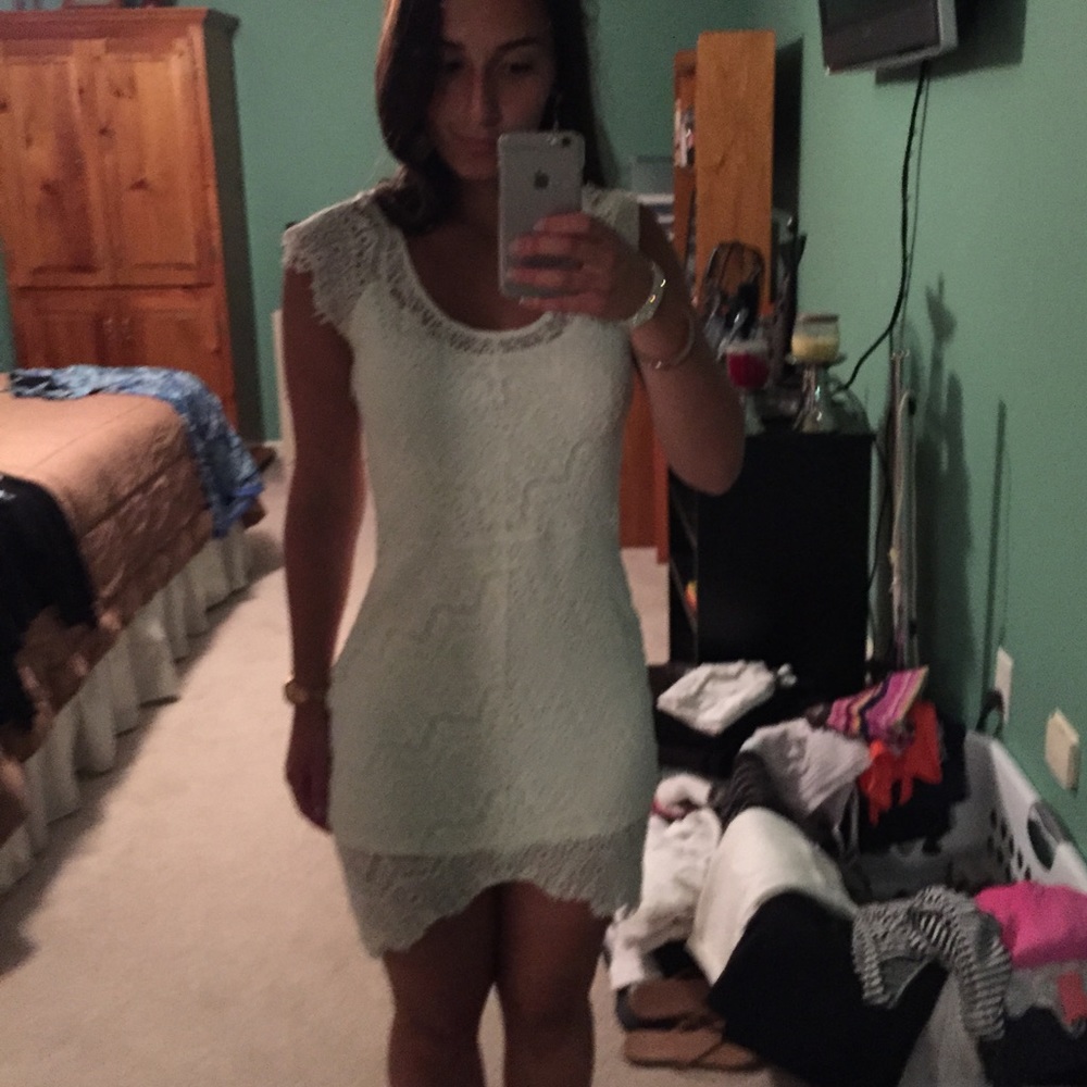 Beautiful white lace dress!